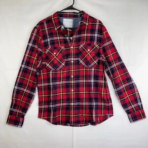 Joe's The Shirt Brush Red Plaid Button Down Shirt